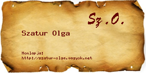 Szatur Olga névjegykártya